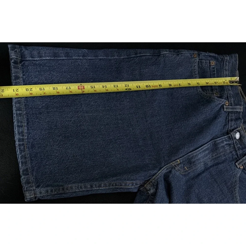 Levi's 550 Shorts Men's SZ 33!Blue Denim Bermuda Relaxed Fit 5-Pocket Zip Fly